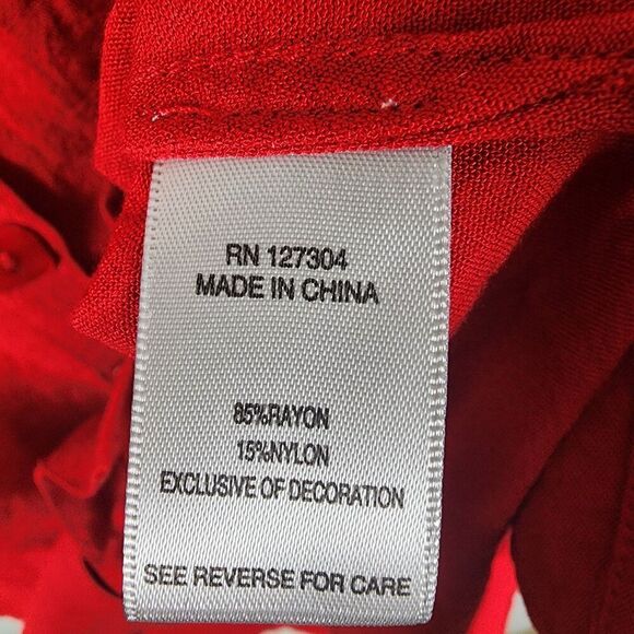 John Mark Tunic Top‎ Women's  Size Small Cabana Wine Lace  Relaxed Fit Red Artsy - Picture 4 of 6